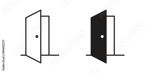 Door icon symbol vector illustration. vector flat clipart object eps10