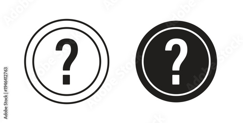 Doubts button icon symbol vector illustration. vector flat clipart object eps10