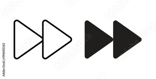 Fast forward icon symbol vector illustration. vector flat clipart object eps10