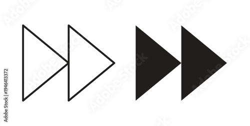 Fast forward icon symbol vector illustration. vector flat clipart object eps10