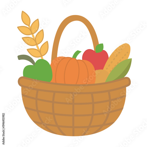Vector multi color icon for Harvest festival