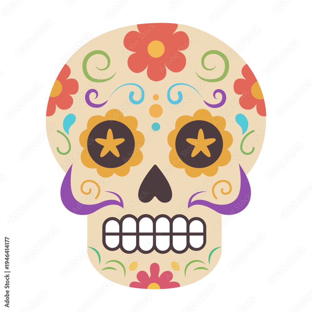 Obraz premium Vector multi color icon for Day of the dead