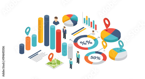 Business Statistics Infographic Elements Chart.