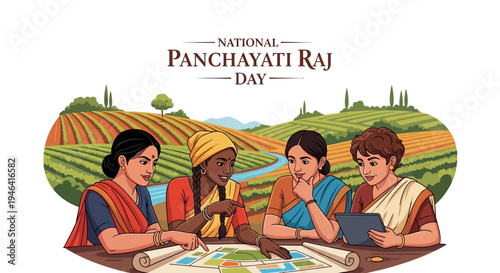 People engaged in rural governance discussion on National Panchayati Raj Day in India
