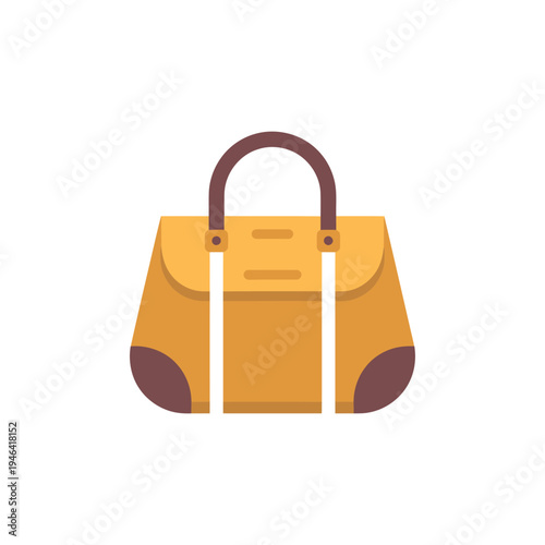 Stylish orange duffel bag with white straps for weekend travel