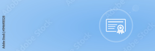 Header Vektor Zertifikat Urkunde Diplom blau mit copy space svg unter 60 kB