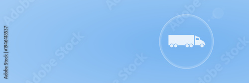 Header Vektor LKW Transport Logistik blau mit copy space svg unter 60 kB