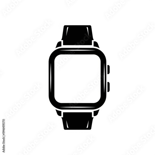 Black smartwatch with square face and band