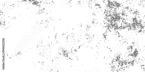 Grunge dust scattered black dirt speckles and stains on white background, distressed vintage paper effect, minimal monochrome grunge overlay, high contrast, realistic grain texture.