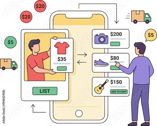 Business Marketplace Illustration