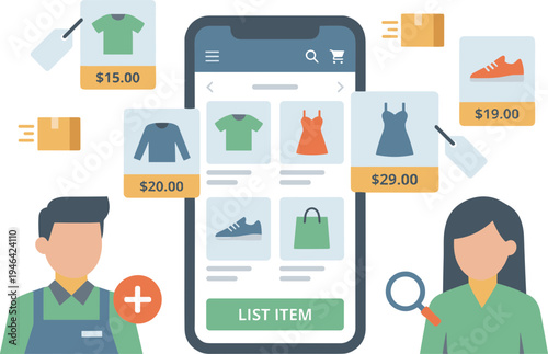 Business Marketplace Illustration