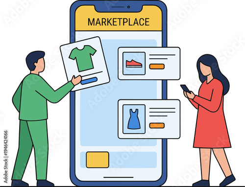 Business Marketplace Illustration