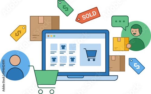 Business Marketplace Illustration