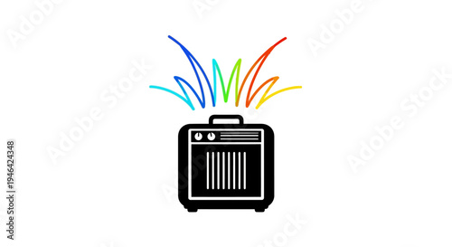 Electric Guitar Amplifier with Colorful Effects.