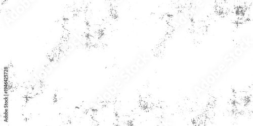 Grunge dust scattered black dirt speckles and stains on white background, distressed vintage paper effect, minimal monochrome grunge overlay, high contrast, realistic grain texture.