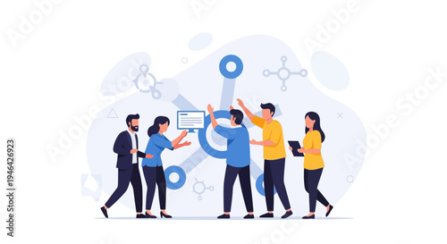 Teamwork Collaboration, Business Meeting, Digital Strategy, Innovation, Technology Solutions