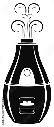 Modern Ultrasonic Humidifier Releasing Steam and Mist