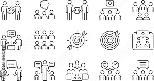 Collection of diverse flat design icons and symbols for various everyday activities and objects