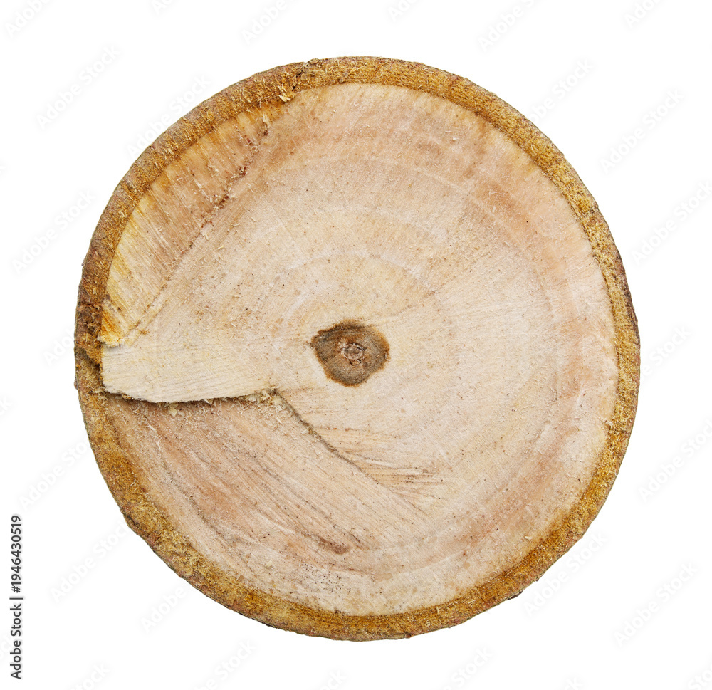 Obraz premium A piece of wood with a hole in the center