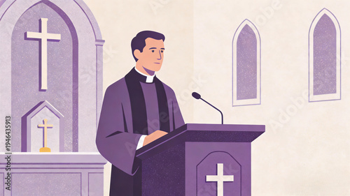 Nominandus_Lent_Priest at the Pulpit giving Homily