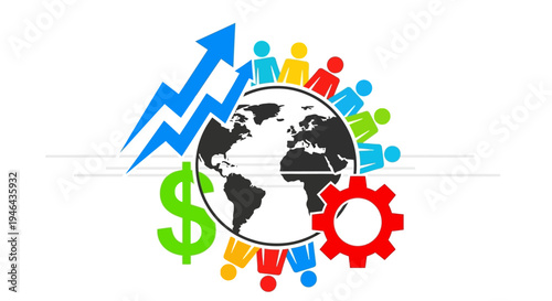 Global Business Economy Growth Concept.