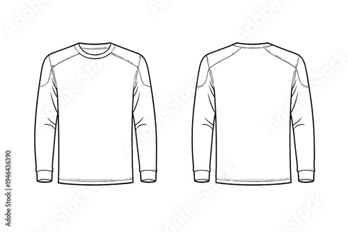 Vector outline template of an American football jersey with number 23, presenting front and back views for sports apparel design and mockup purposes