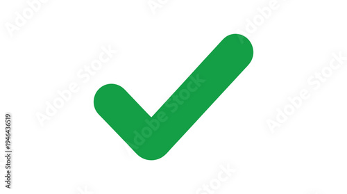 A Simple Green Check Mark Icon Illustrating Success, Approval, and Completion