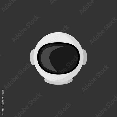 Astronaut helmet equipment cartoon. Astronaut helmet icon. flat design vector illustration on isolated background.