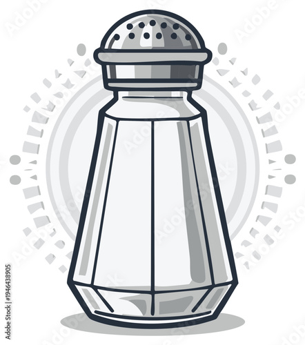 Classic Glass Salt Shaker with Metal Lid Kitchen Ingredient Dispenser