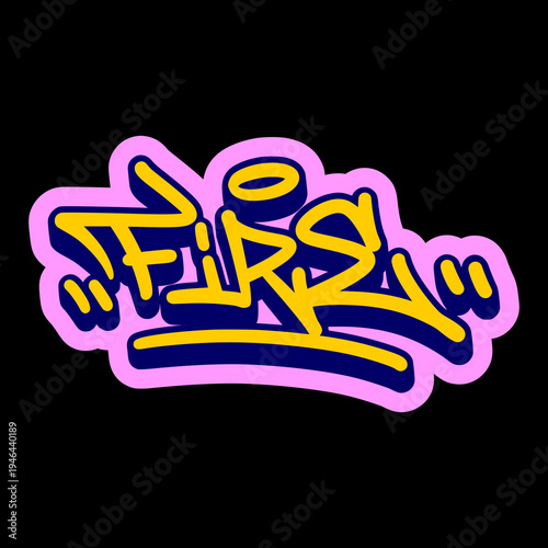 Fire Word Illustration in Sharp Yellow Graffiti Tag Style for Basketball Skills and Hot Competitive Sport Branding.