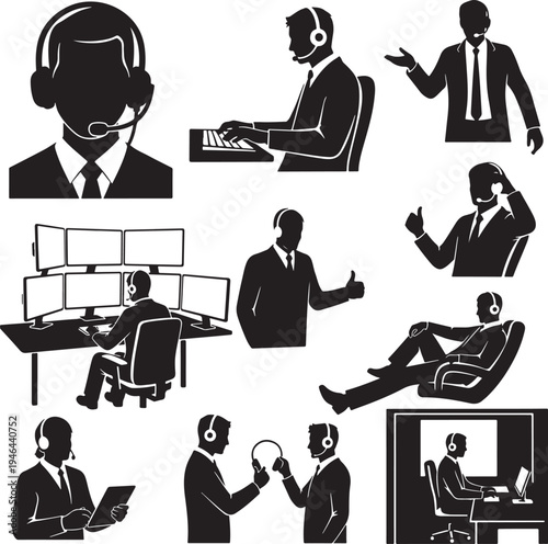 Set of 10 customer service icons vector