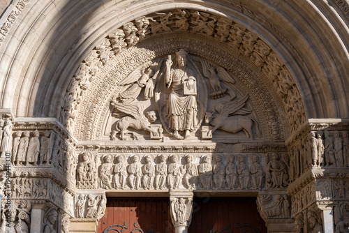 Canvas-taulu Romanesque portal tympanum at Saint-Trophime Church, Arles