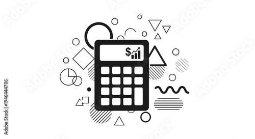 Calculator with dollar sign display.