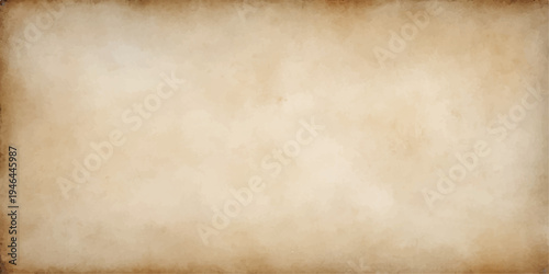 A blank vintage parchment sheet with a stained brown grunge texture and aged antique paper pattern creates a worn retro background for ancient design material