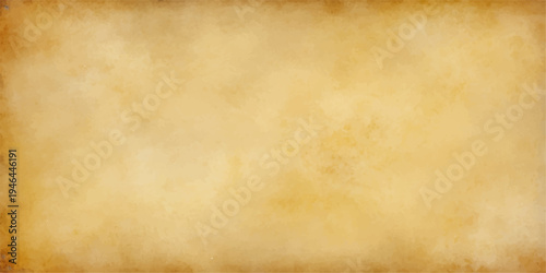 High-quality vintage background featuring a blank aged parchment sheet with a stained grunge texture and antique brown patterns for a worn retro design