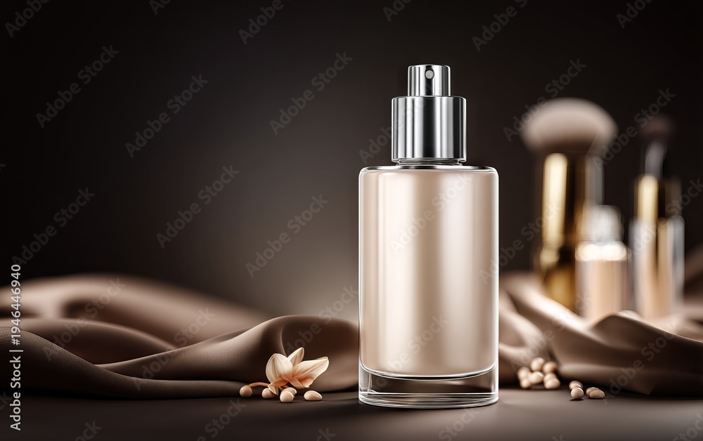 Naklejka premium Serene Beauty Sanctuary Essence in Dark Velvet Surroundings