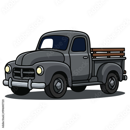 Vintage Pickup Truck Illustration