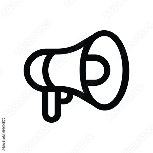 Megaphone Announcement Line Icon