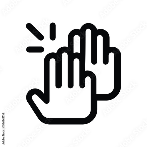 Applause Clapping Hands Line Icon