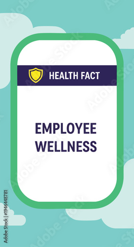 Employee Wellness Health Fact Graphic. Modern Digital Illustration for Business.