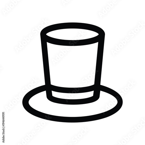 Top Hat Magic Show Line Icon