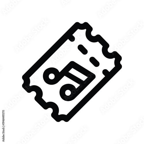 Cinema Ticket Entry Line Icon