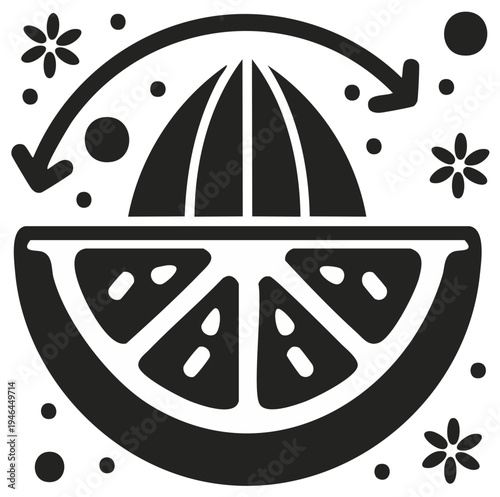 Lemonade citrus juicer icon illustration fresh fruit beverage