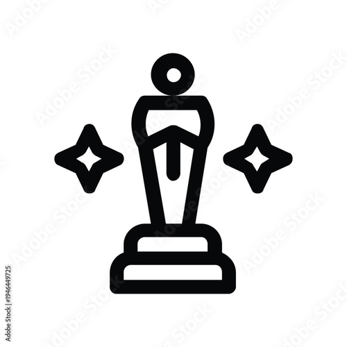 Award Trophy Achievement Line Icon