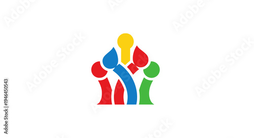 Colorful people figures team unity.