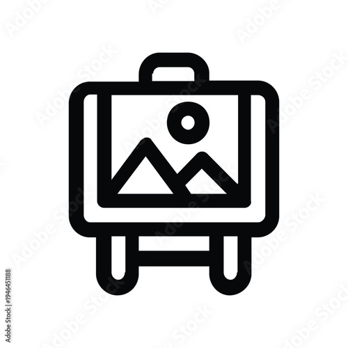 Photo Camera Stand Line Icon