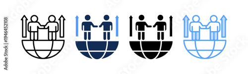 International Relations Icon Multiple Style