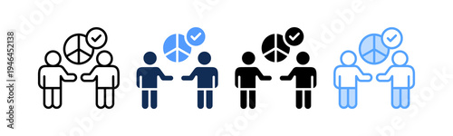 Peace Negotiation Icon Multiple Style