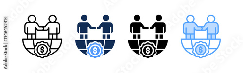 Global Partnership Icon Multiple Style