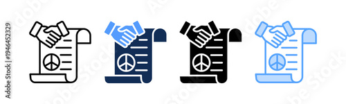 Treaty Signing Icon Multiple Style